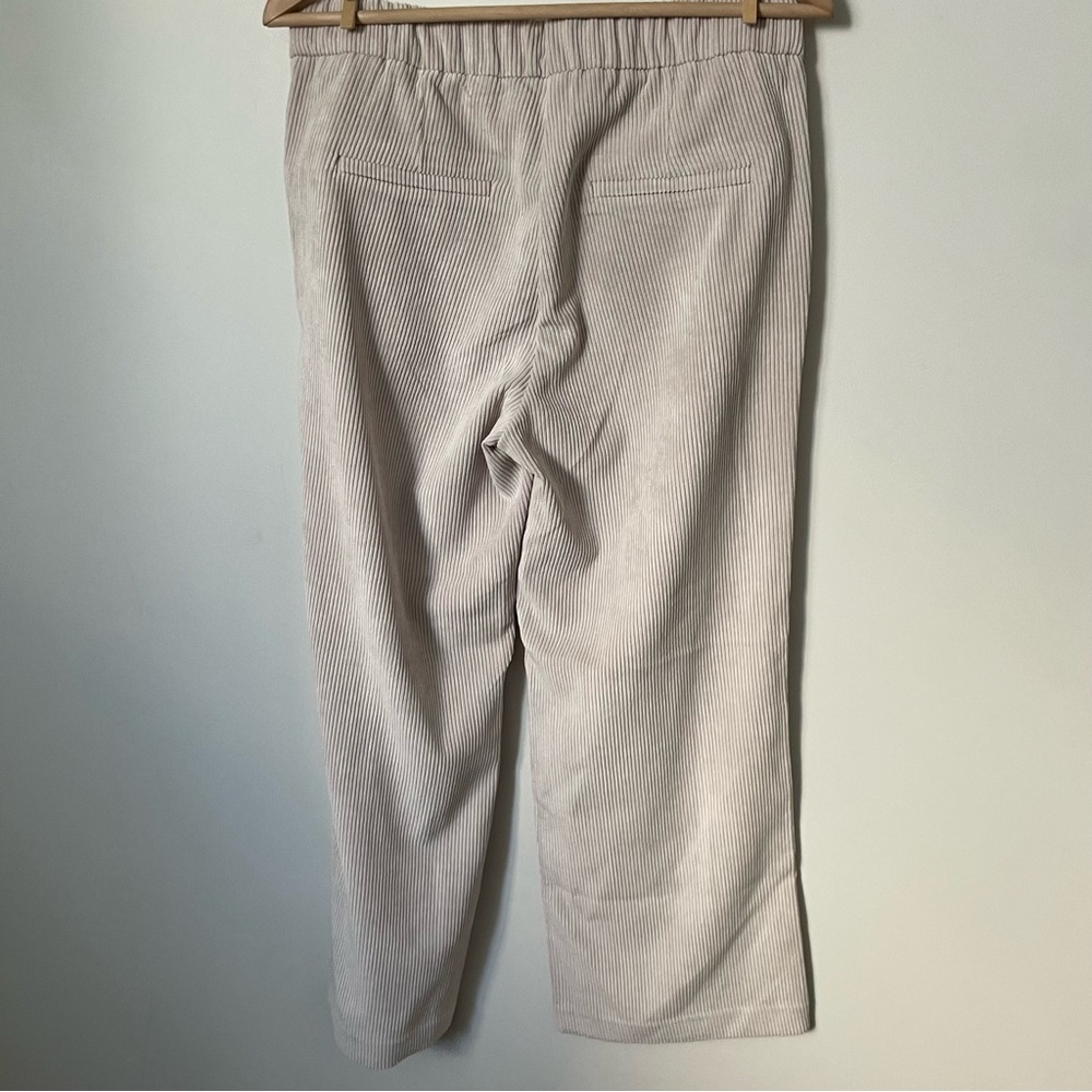 MAC Jeans Collection Chiara Wide Leg Pull On Corduroy Pants Sand Beige Size 36 - Picture 8 of 12